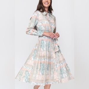 Yakira Bella Jade dress (green pattern) - size small